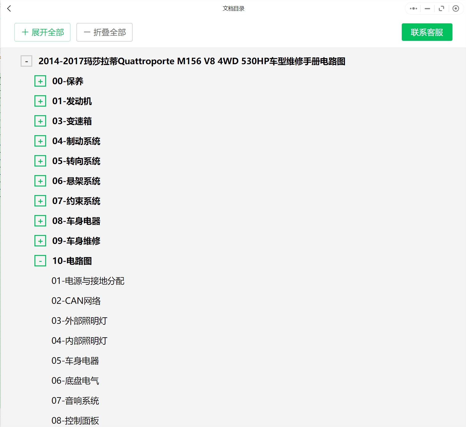 2008-2017年瑪莎拉蒂汽車維修手冊和電路圖[資料更新]